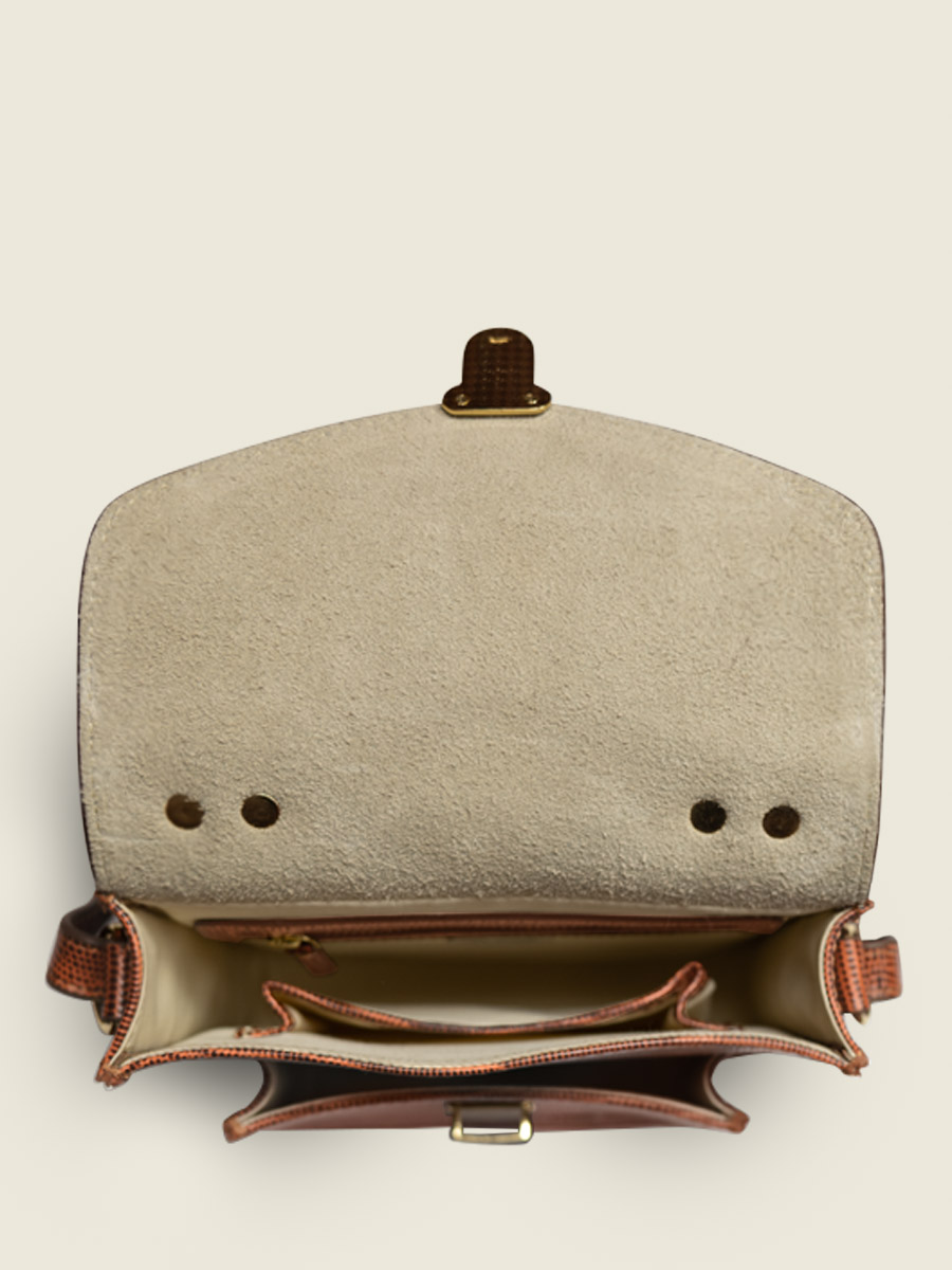 foto-vista-interior-bolso-mano-cuero-marrón-mademoiselle-george-xs-1960-paul-marius-w05xs-l-l