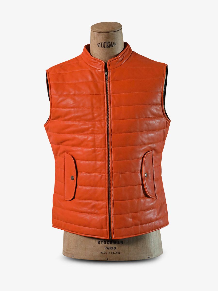 foto-vista-frontal-chaqueta-de-cuero-para-hombre-naranja-ladoudoune-homme-orange-paul-marius-wcm-o-s