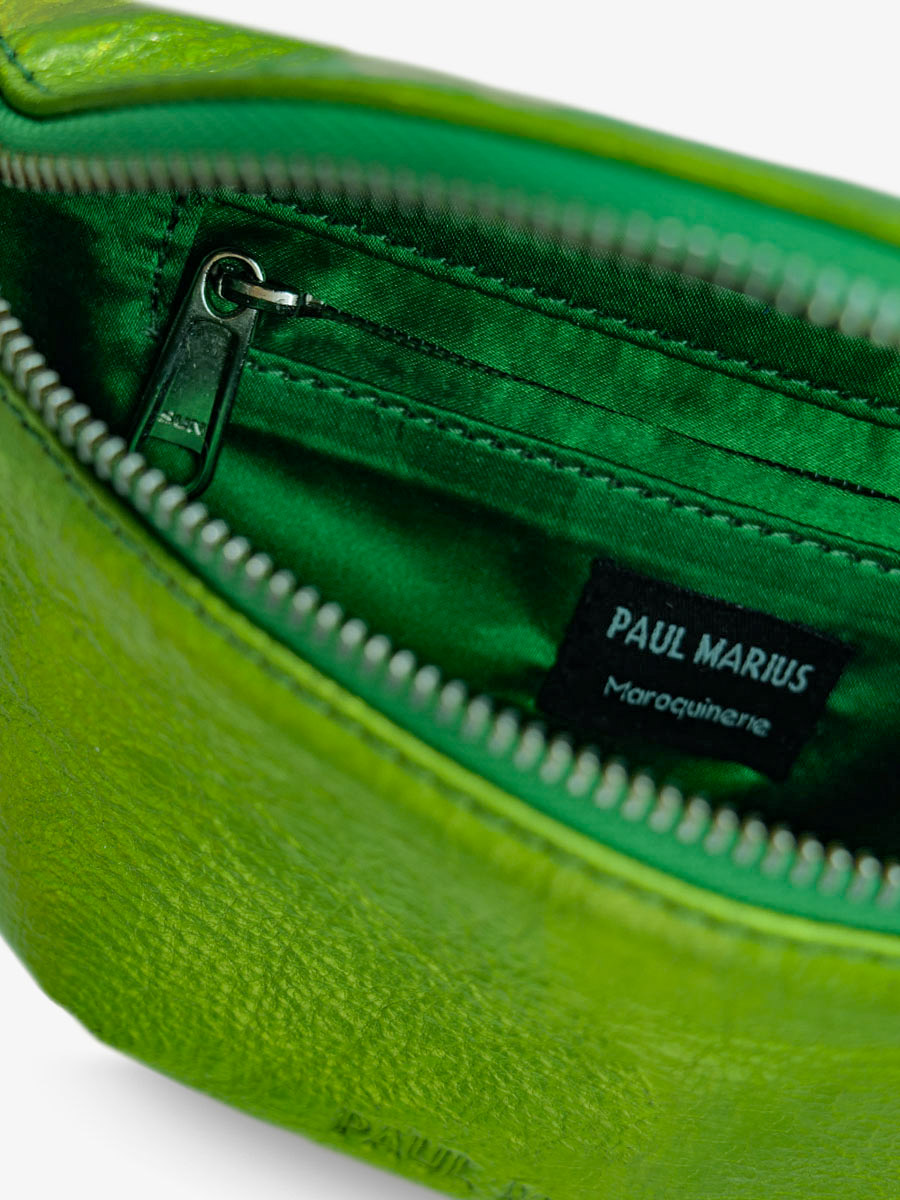 foto-vista-interior-mini-bolso-banana-cuero-verde-metalizado-mujer-labanane-xs-absinthe-paul-marius-m503xs-gr-b