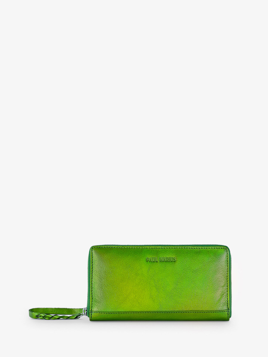 foto-vista-frontal-cartera-cuero-mujer-verde-leportefeuille-charlotte-absinthe-paul-marius-m63-gr-b
