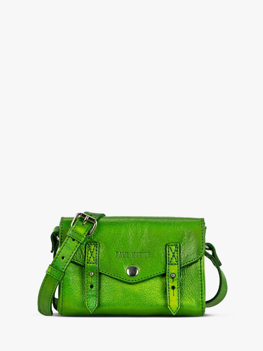 foto-vista-frontal-bolso-bandolera-cuero-mujer-verde-el-mini-indispensable-absinthe-paul-marius-w08s-gr-b