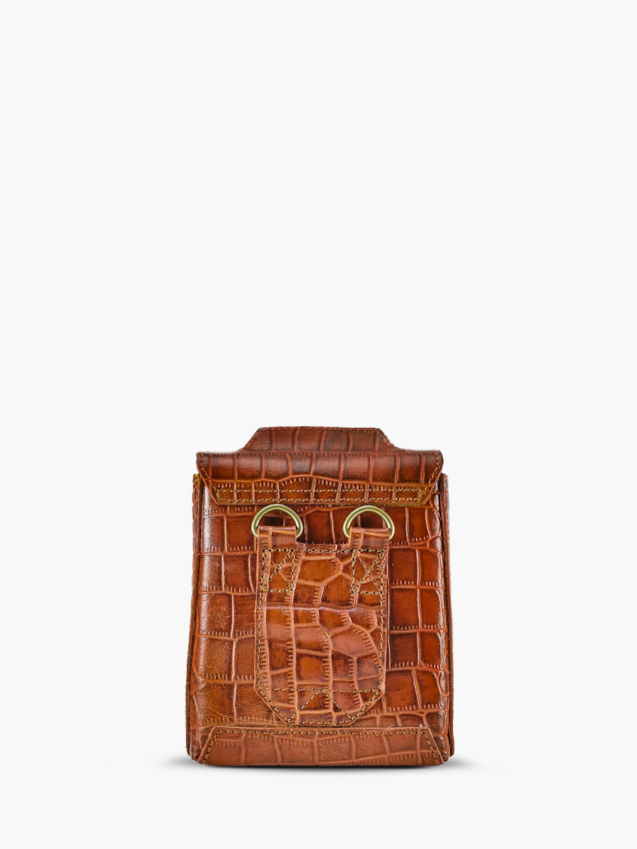 foto-vista-posterior-bolso-teléfono-cuero-mujer-agathe-alligator-marrón-paul-marius-m70-a-l