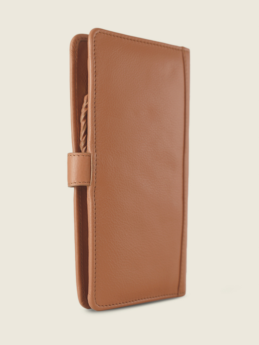foto-vista-lateral-cartera-cuero-marrón-charlotte-n2-art-deco-caramel-paul-marius-m67-ad-ca