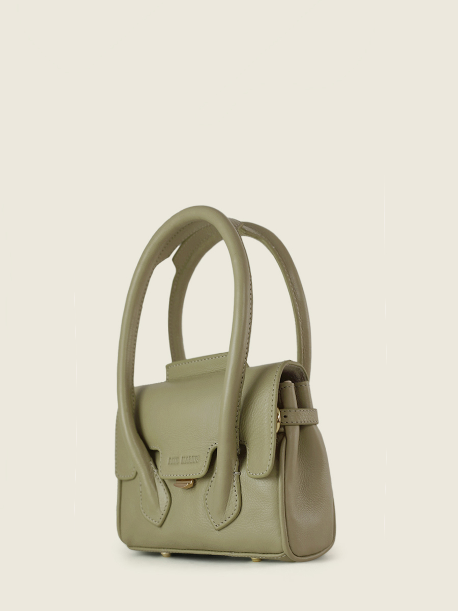 foto-vista-lateral-mini-bolso-de-mano-de-cuero-verde-colette-xs-art-deco-almendra-paul-marius-w28xs-ad-al