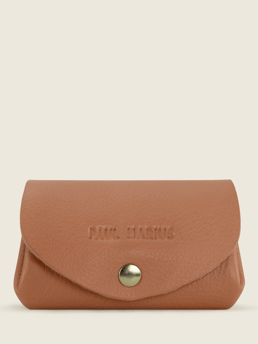 foto-vista-frontal-monedero-cuero-marrón-legustave-art-deco-caramel-paul-marius-clp-ad-ca