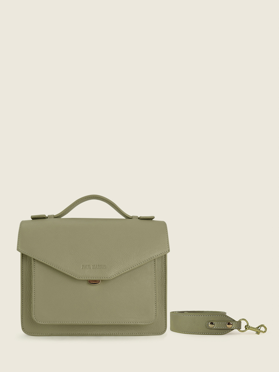 foto-vista-frontal-bolso-de-mano-cuero-verde-simone-art-deco-amande-paul-marius-w33-ad-al