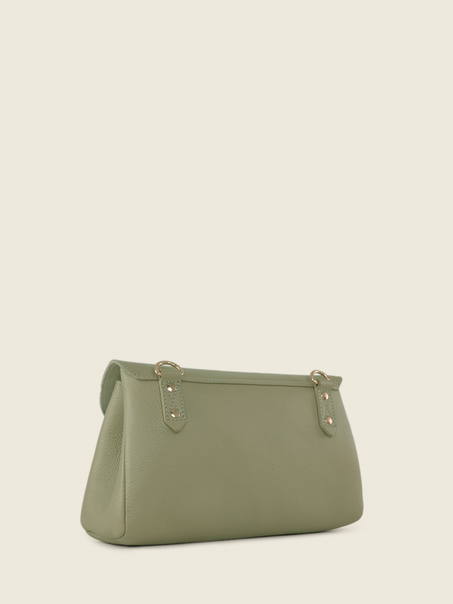 foto-vista-lateral-bolso-bandolera-cuero-verde-suzon-m-art-deco-almendra-paul-marius-w25m-ad-al