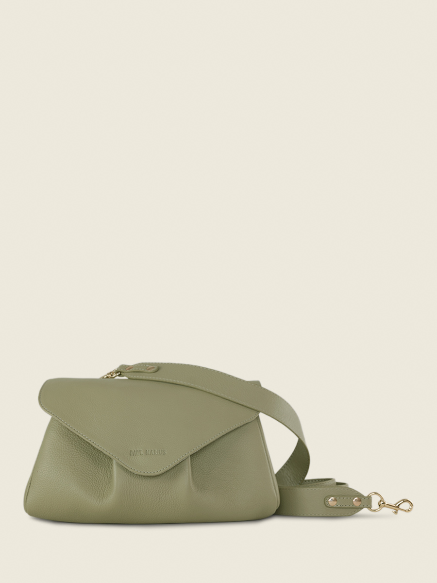 foto-vista-frontal-bolso-bandolera-cuero-verde-suzon-m-art-deco-almendra-paul-marius-w25m-ad-al