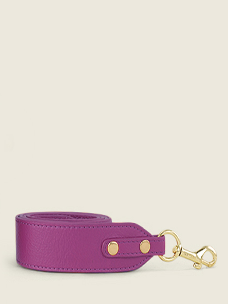 foto-vista-frontal-bandolera-extraíble-cuero-morado-labandouliere-sorbet-cassis-paul-marius-ss01-sb-p