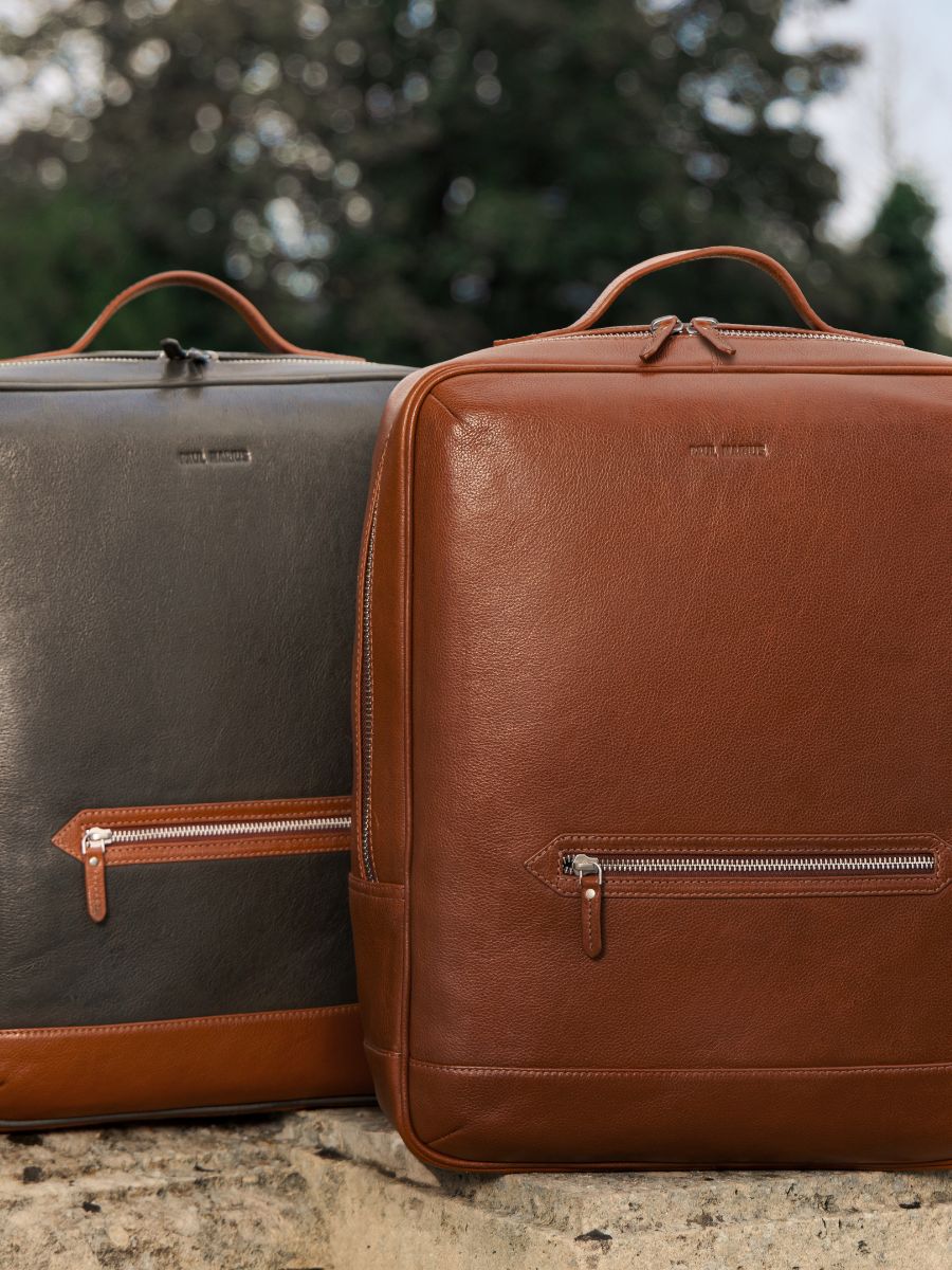 foto-vista-zoom-material-bolsa-mochila-cuero-verde-marrón-la-suite-charles-verde-inglés-natural-paul-marius-b11-gr-l