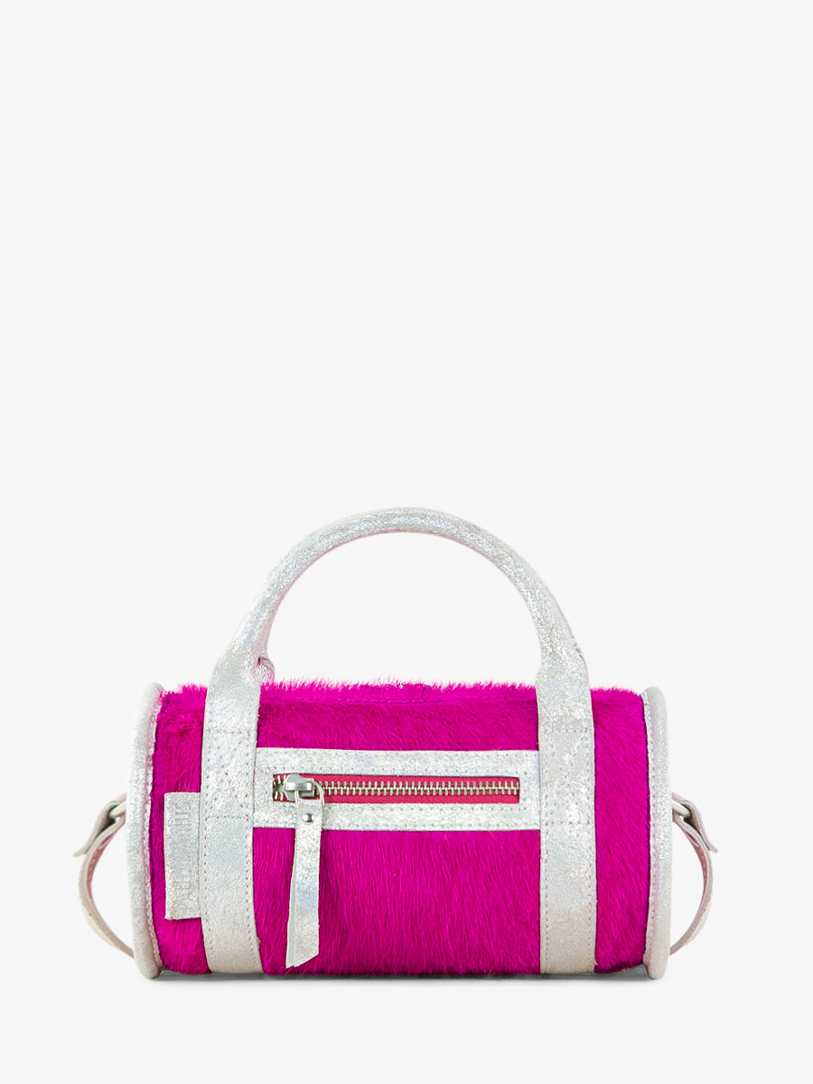 foto-vista-frontal-bolso-bandolera-cuero-rosa-charlie-creature-rosa-ácida-paul-marius-w30-crea-s-pi