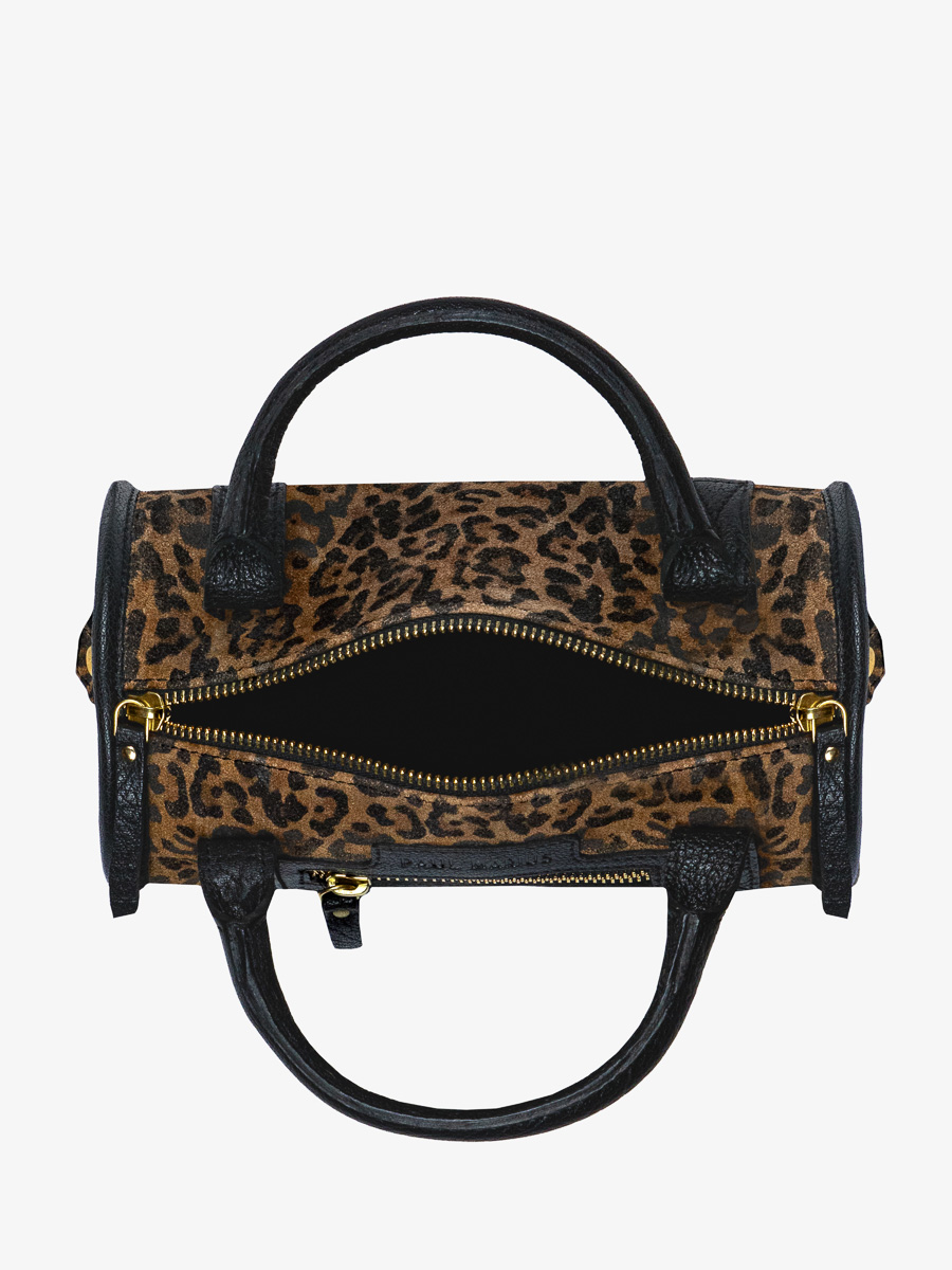 bolso bandolera charlie leopardo negro vista interior w30 lp b