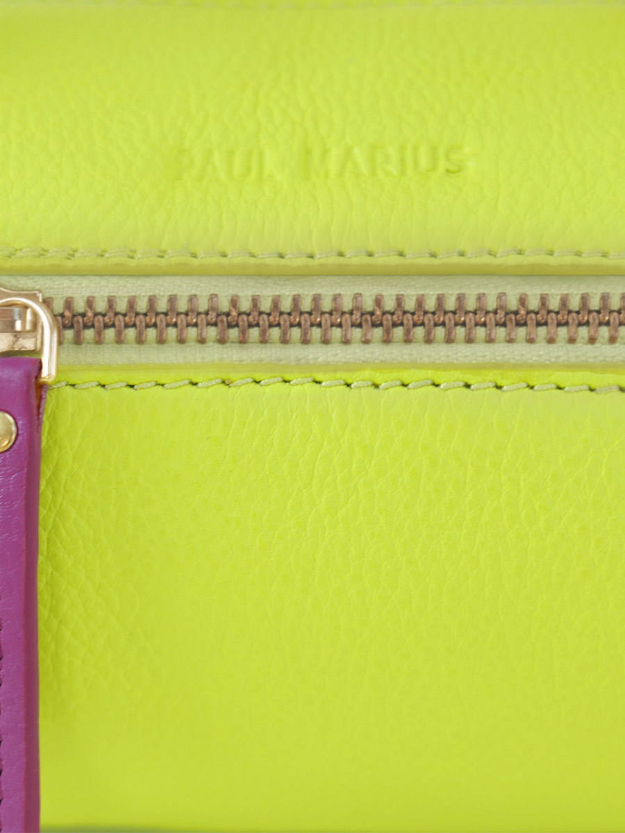 foto-en-primer-plano-mini-bolso-de-mano-de-cuero-verde-violeta-charlie-sorbet-manzana-casis-paul-marius-w30-sb-lgr-p