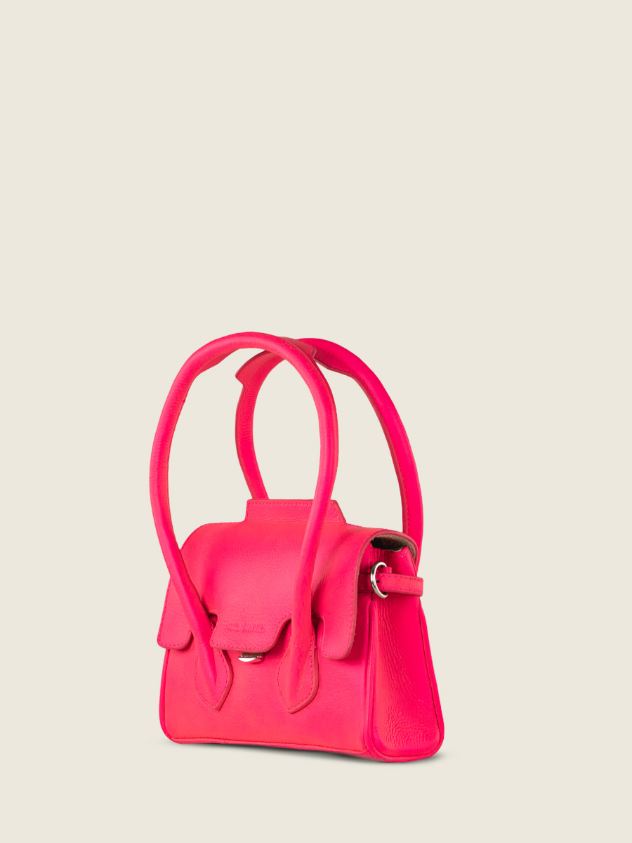 foto-vista-lateral-mini-bolso-de-mano-de-cuero-rosa-colette-xs-neon-paul-marius-w28xs-ne-pi
