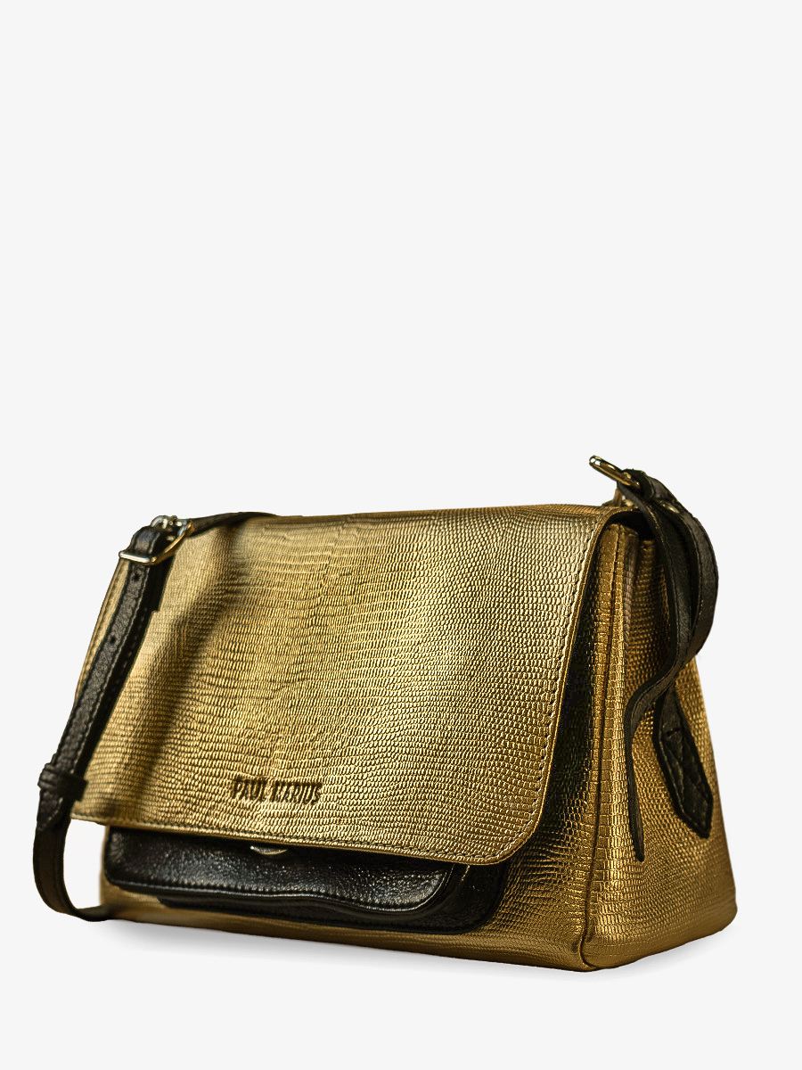 foto-vista-lateral-bolso-bandolera-cuero-dorado-negro-diane-s-or-noir-paul-marius-w35s-l-g-b