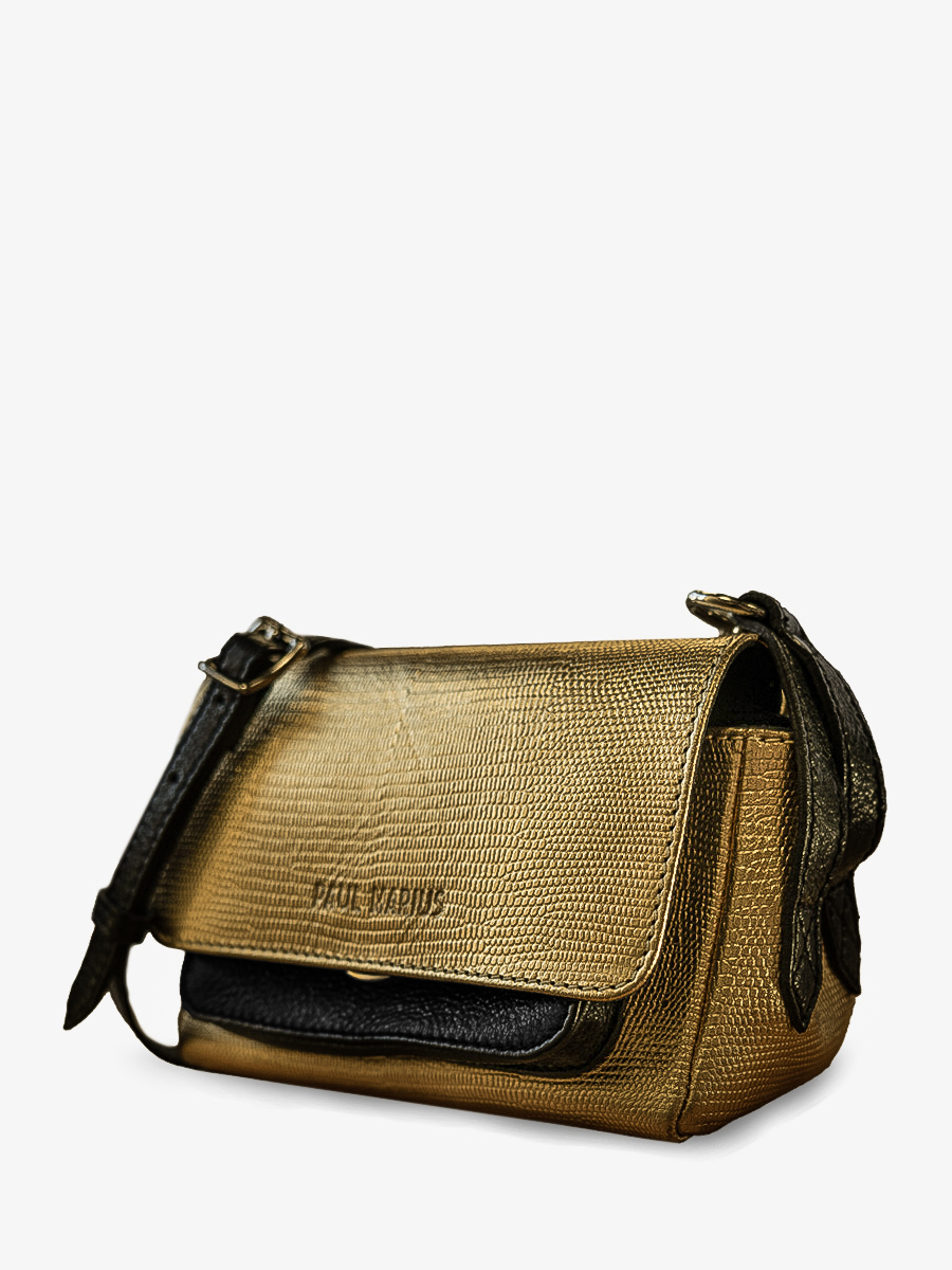 foto-vista-lateral-bolso-bandolera-cuero-dorado-negro-diane-xs-or-noir-paul-marius-w35xs-l-g-b