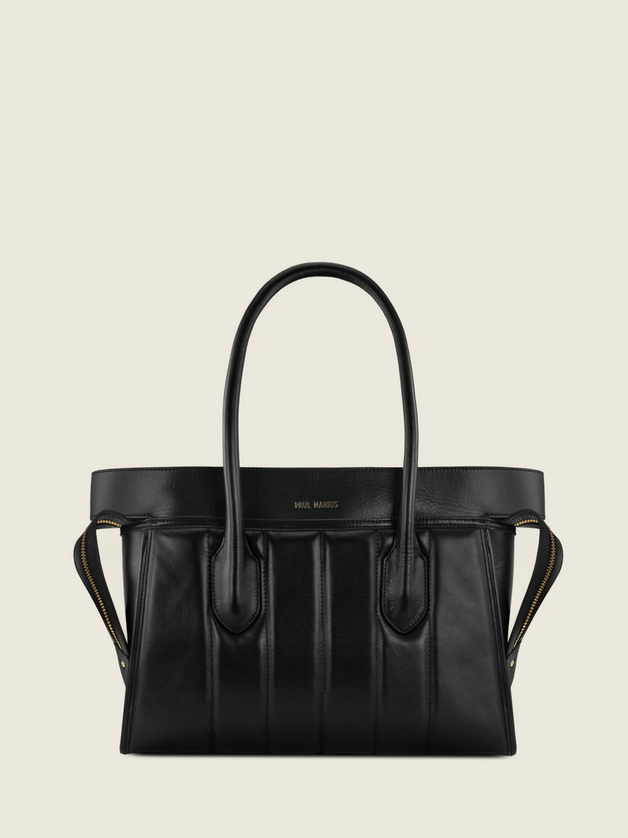 bolso-de-viaje-bolso-de-mano-acolchado-eros-tapiceria-negro-vista-frontal-w52m-mat-s-b