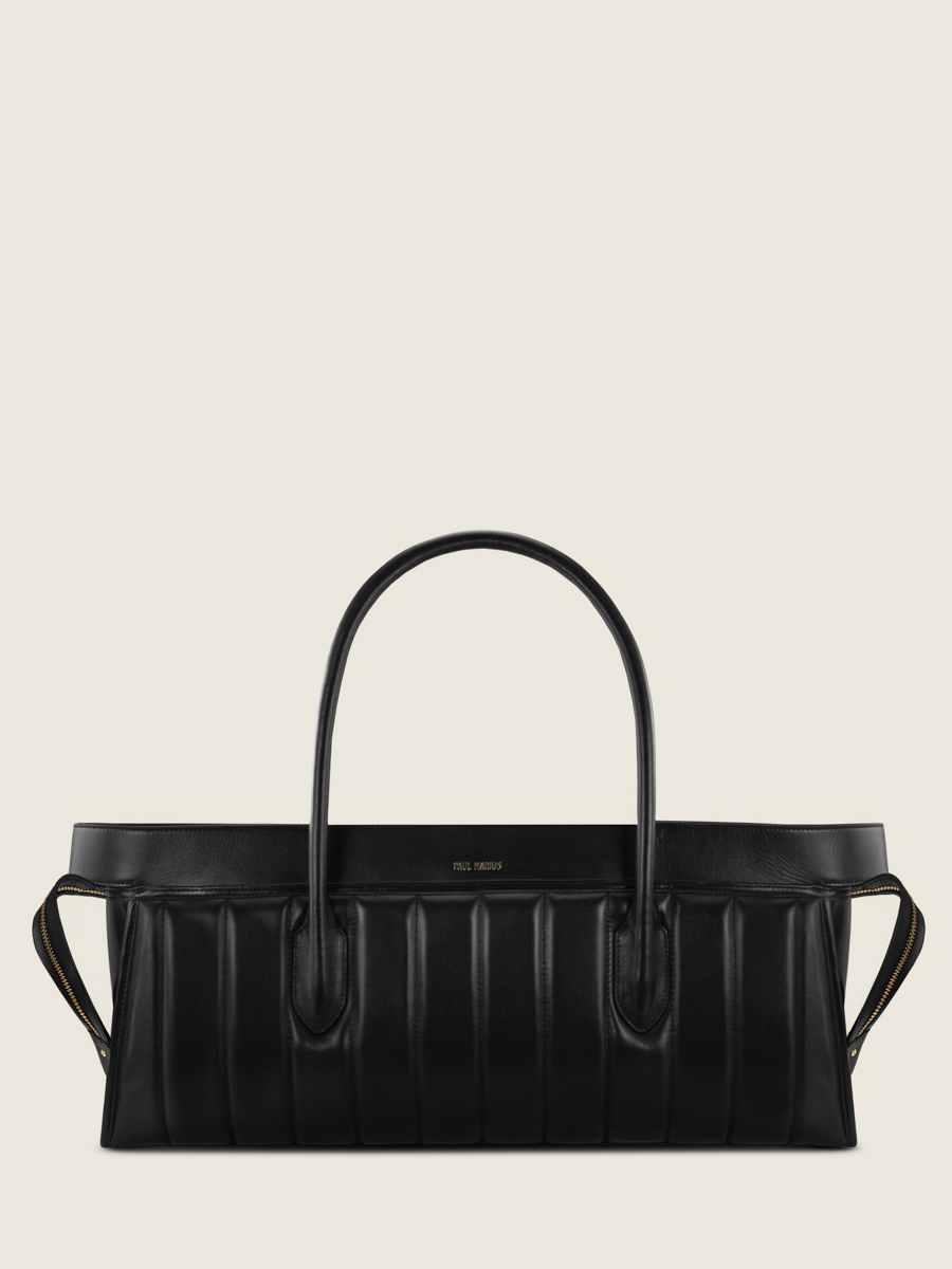 bolsa de viaje acolchada eros ultra larga con ribete negro vista frontal w52l-mat-s-b