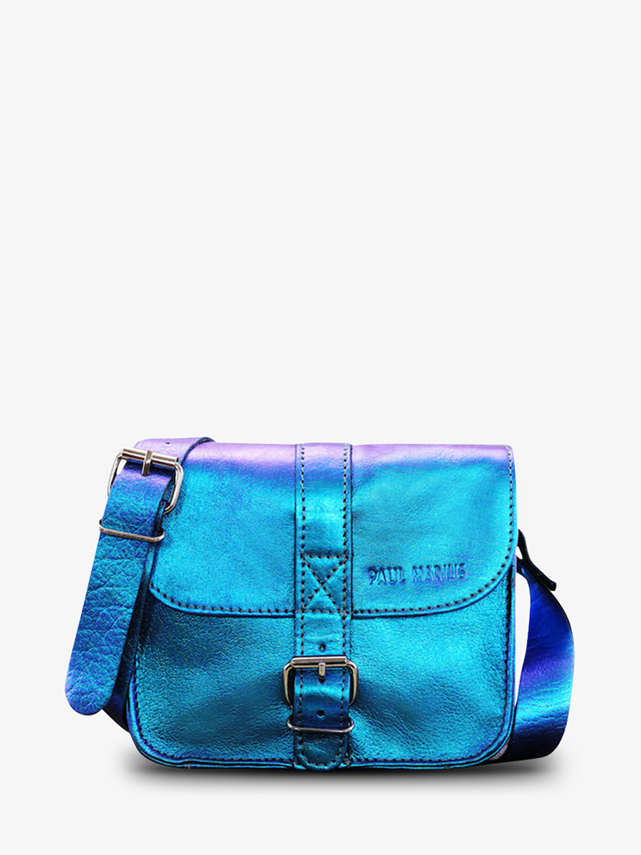 foto-vista-frontal-bolso-bandolera-pequeño-cuero-mujer-azul-lessentiel-scarabee-paul-marius-m21-p-blu