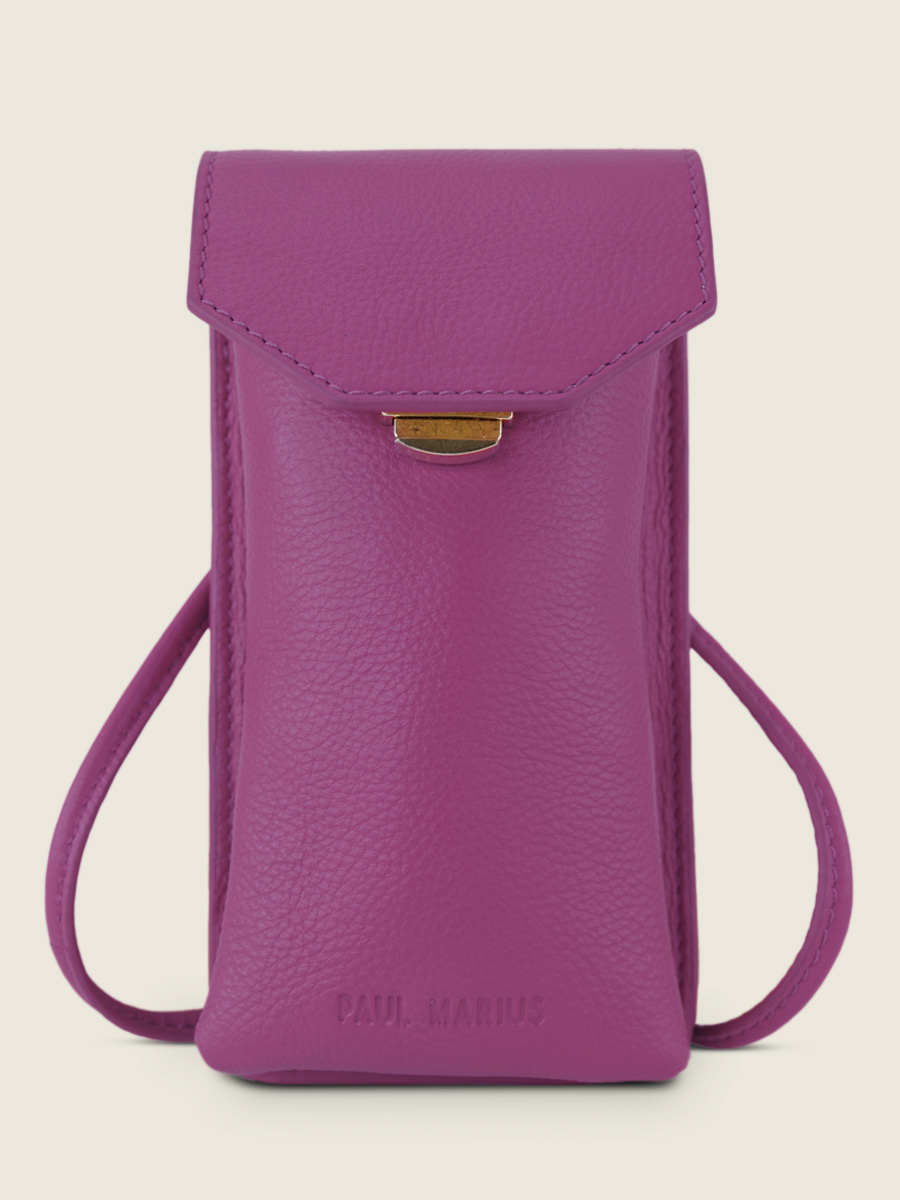 foto-vista-frontal-bolso-teléfono-cuero-violeta-eva-sorbet-cassis-paul-marius-m71-sb-p