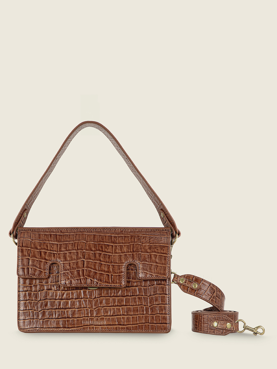 foto-vista-frontal-bolso-baguette-cuero-marrón-gabrielle-heritage-marrón-glace-paul-marius-w42-cr-db
