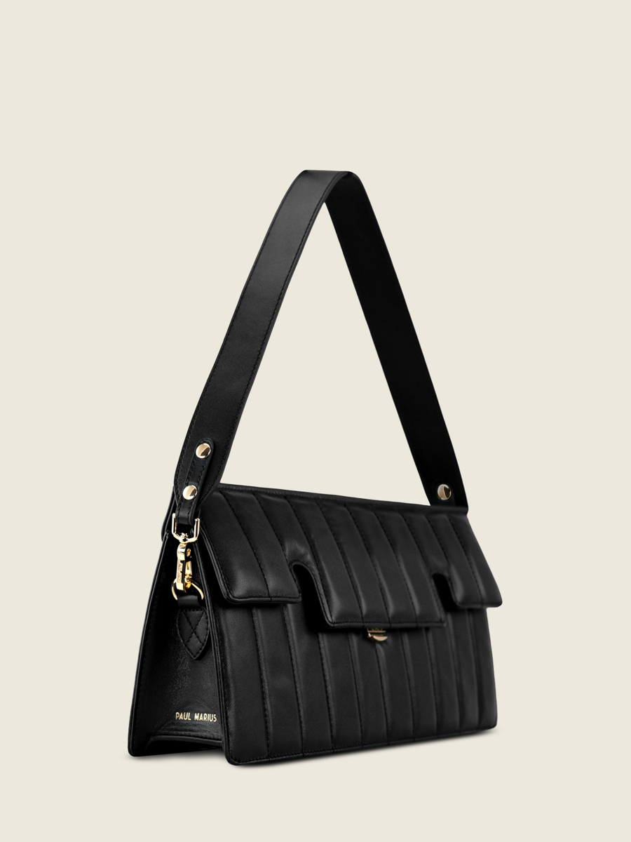 bolso-baguette-acolchado-cuero-gabrielle-ultra-long-tapicería-negro-vista-lateral-paul-marius-w42l-mat-s-b