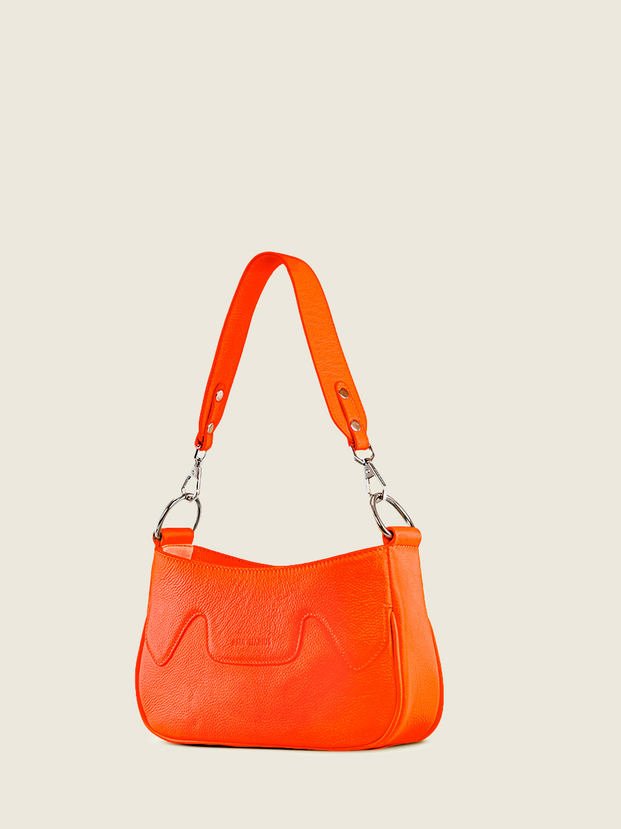 foto-vista-lateral-bolso-media-luna-cuero-naranja-garance-neon-paul-marius-w40-ne-o