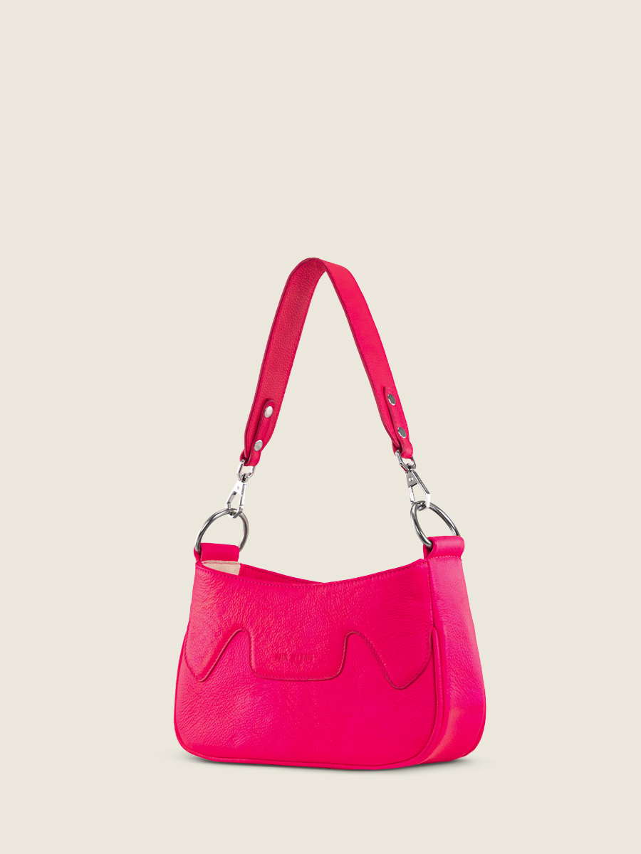foto-vista-lateral-bolso-media-luna-cuero-rosa-garance-neon-paul-marius-w40-ne-pi