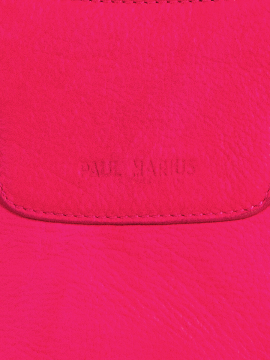 foto-vista-zoom-material-bolso-media-luna-cuero-rosa-garance-neon-paul-marius-w40-ne-pi