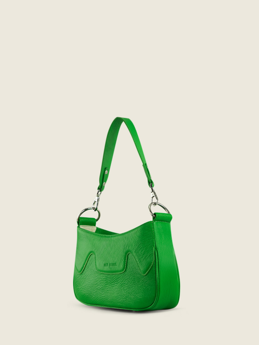 foto-vista-lateral-bolso-media-luna-cuero-verde-garance-neon-paul-marius-w40-ne-gr