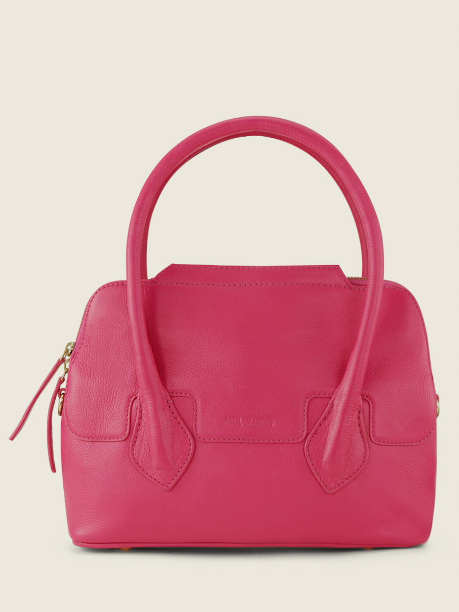 foto-vista-frontal-bolso-de-mano-de-cuero-rosa-gisele-s-sorbet-framboise-paul-marius-w32s-sb-pi