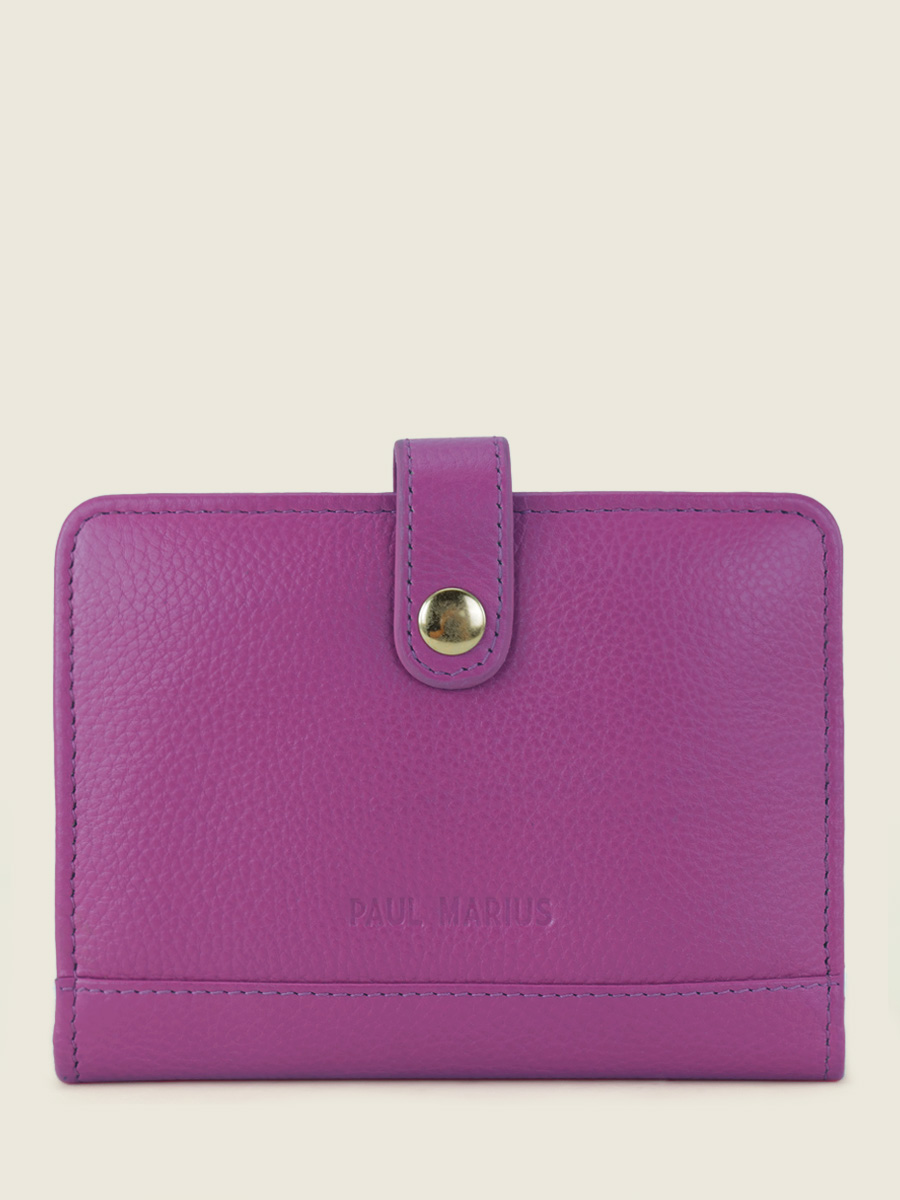 foto-vista-frontal-cartera-cuero-violeta-leportefeuille-jeanne-sorbet-cassis-paul-marius-m34-sb-p