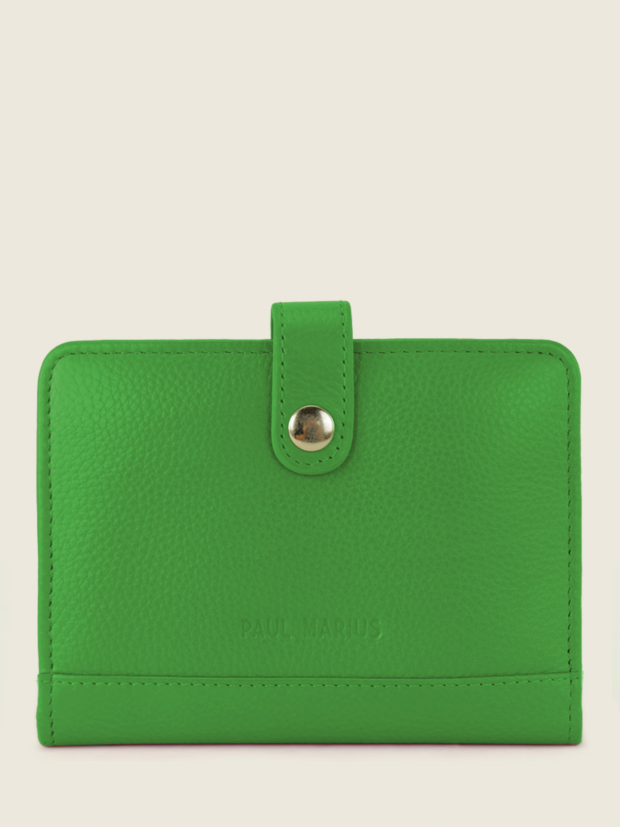 foto-vista-frontal-cartera-cuero-verde-leportefeuille-jeanne-sorbet-kiwi-paul-marius-m34-sb-gr