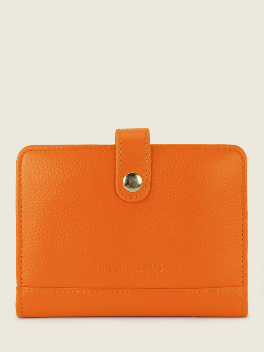 foto-vista-frontal-cartera-cuero-naranja-leportefeuille-jeanne-sorbet-mango-paul-marius-m34-sb-o