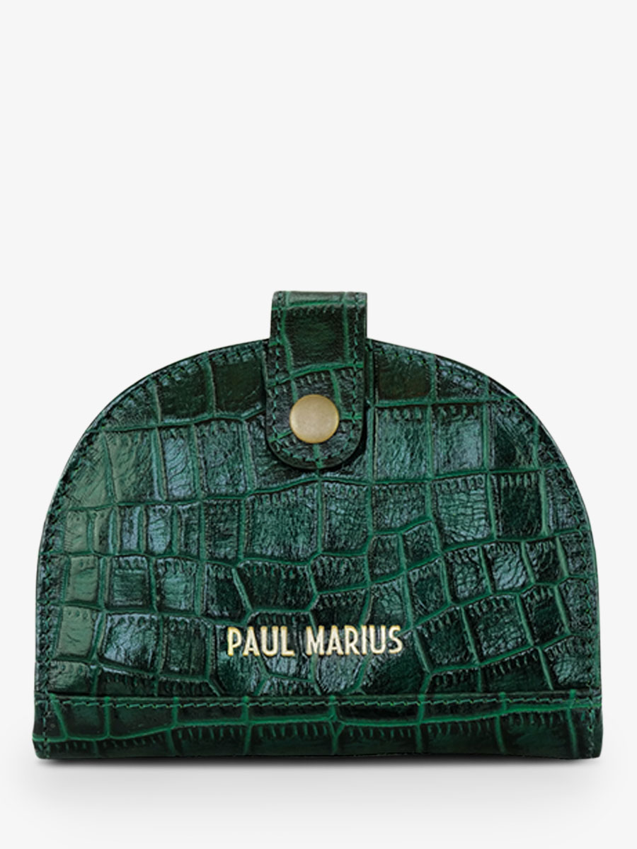 foto-vista-frontal-cartera-de-cuero-para-mujer-leportefeuille-manon-n2-alligator-verde-paul-marius-m33-a-dg