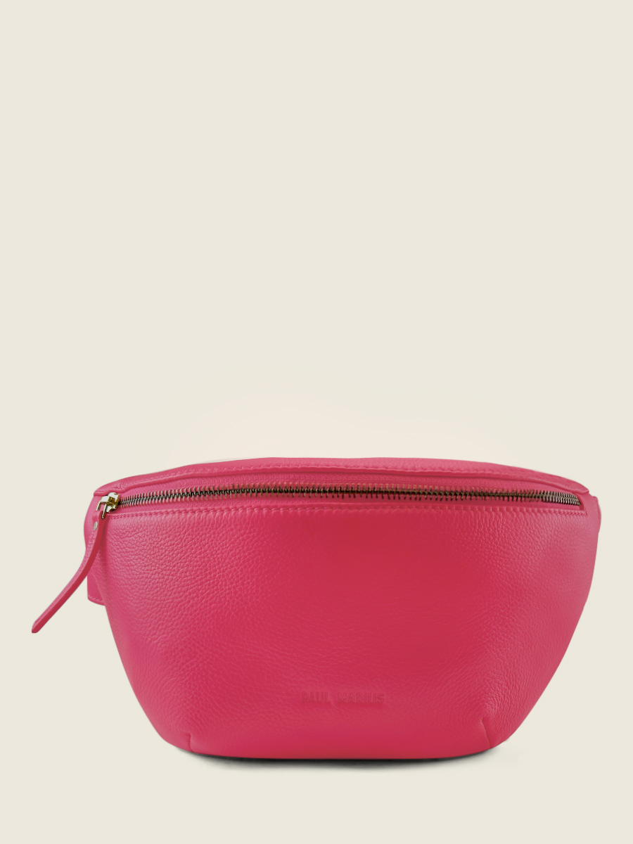 foto-vista-frontal-bolsa-banana-cuero-rosa-labanane-sorbet-framboise-paul-marius-m503-sb-pi
