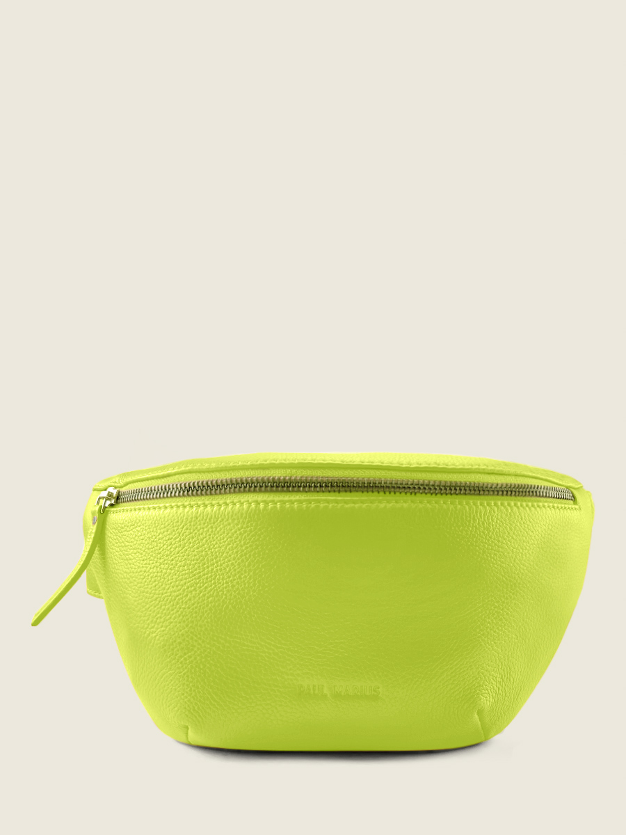 foto-vista-lateral-bolso-banana-cuero-verde-labanane-sorbet-pomme-paul-marius-m503-sb-lgr