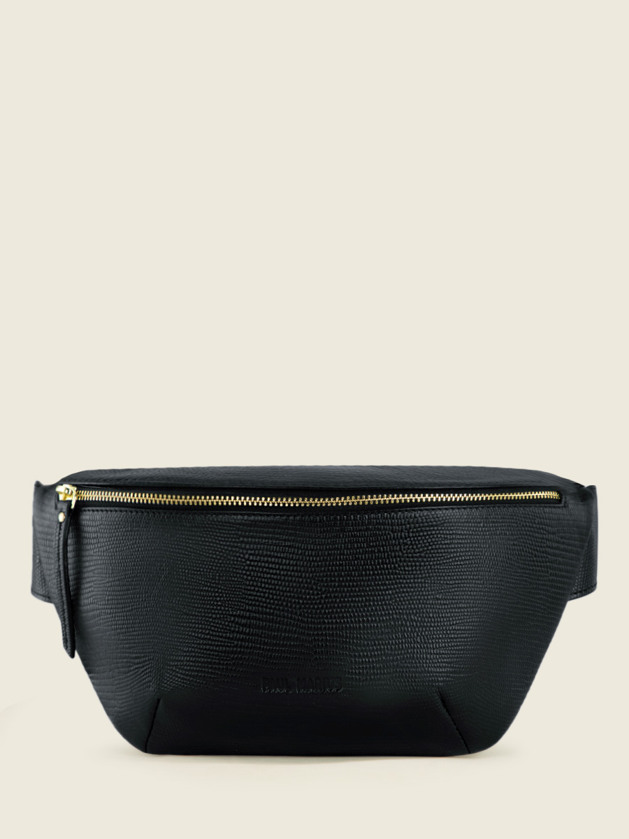 foto-vista-frontal-bolsa-banana-cuero-negro-azabache-labanane-1960-paul-marius-m503-l-b