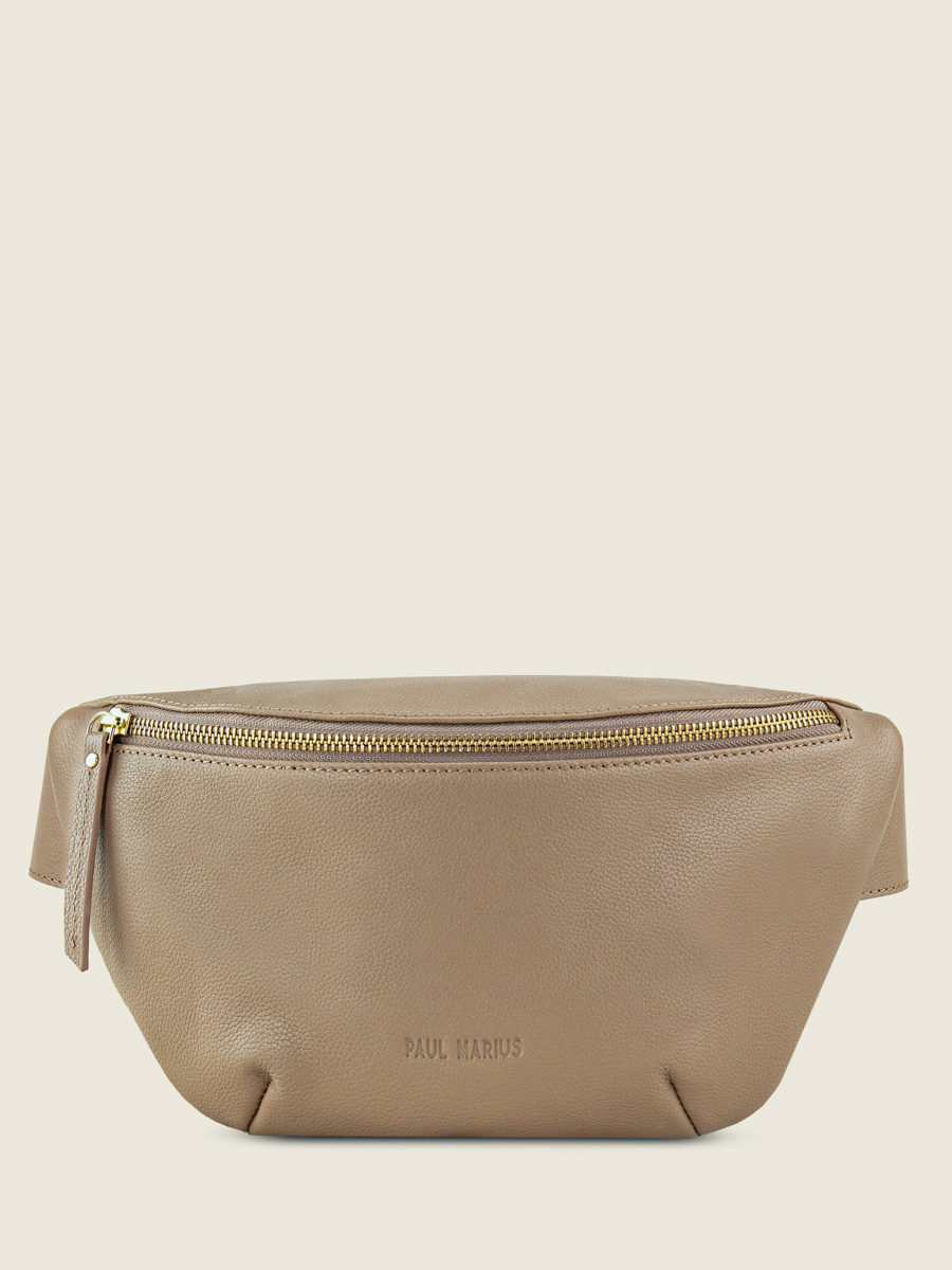 bolsa-riñon-cuero-labanane-taupe-vista-frontal-m503-bei