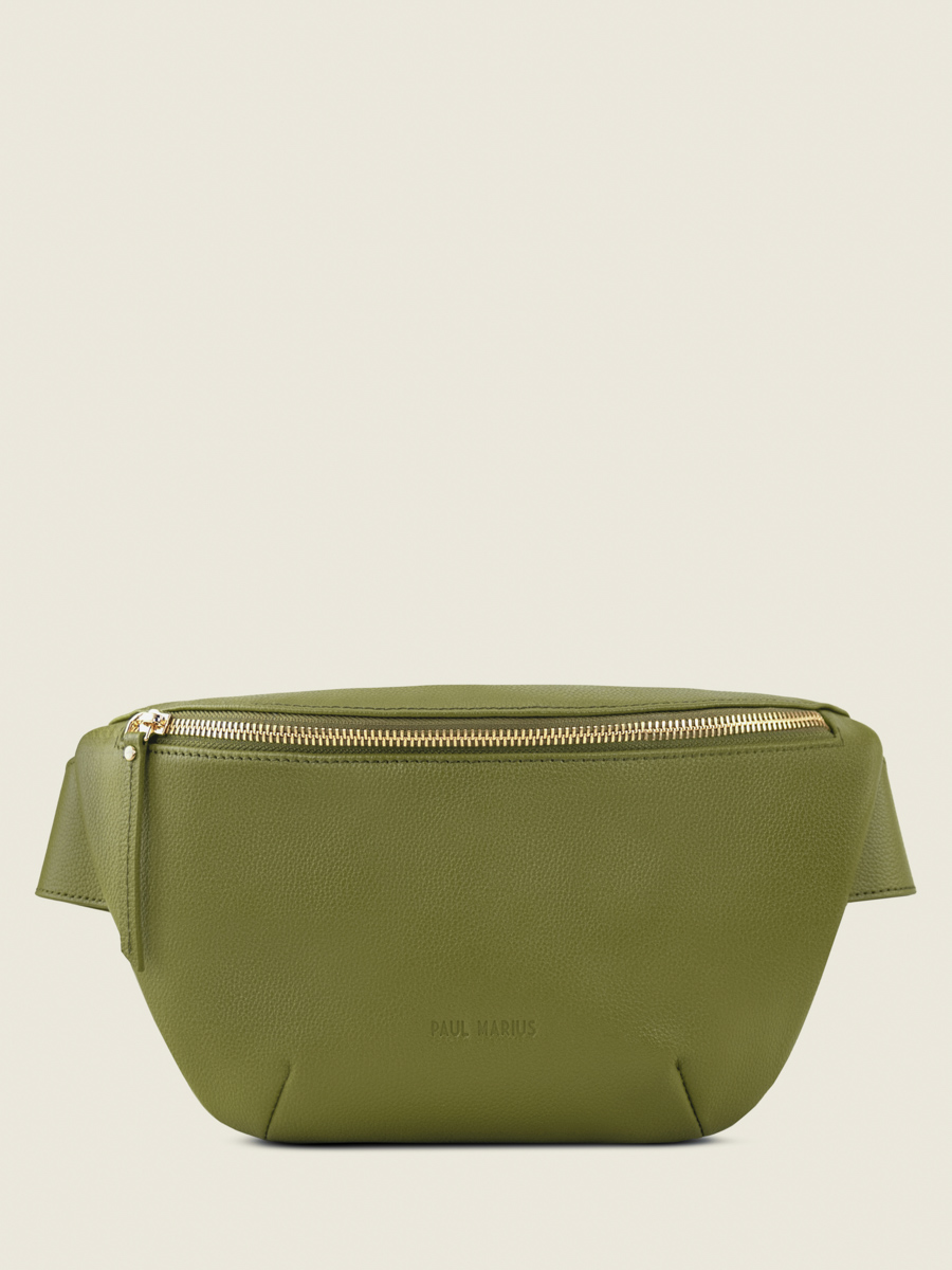 bolsa-banana-cuero-labanane-verde-oliva-vista-frontal-m503-gr-o