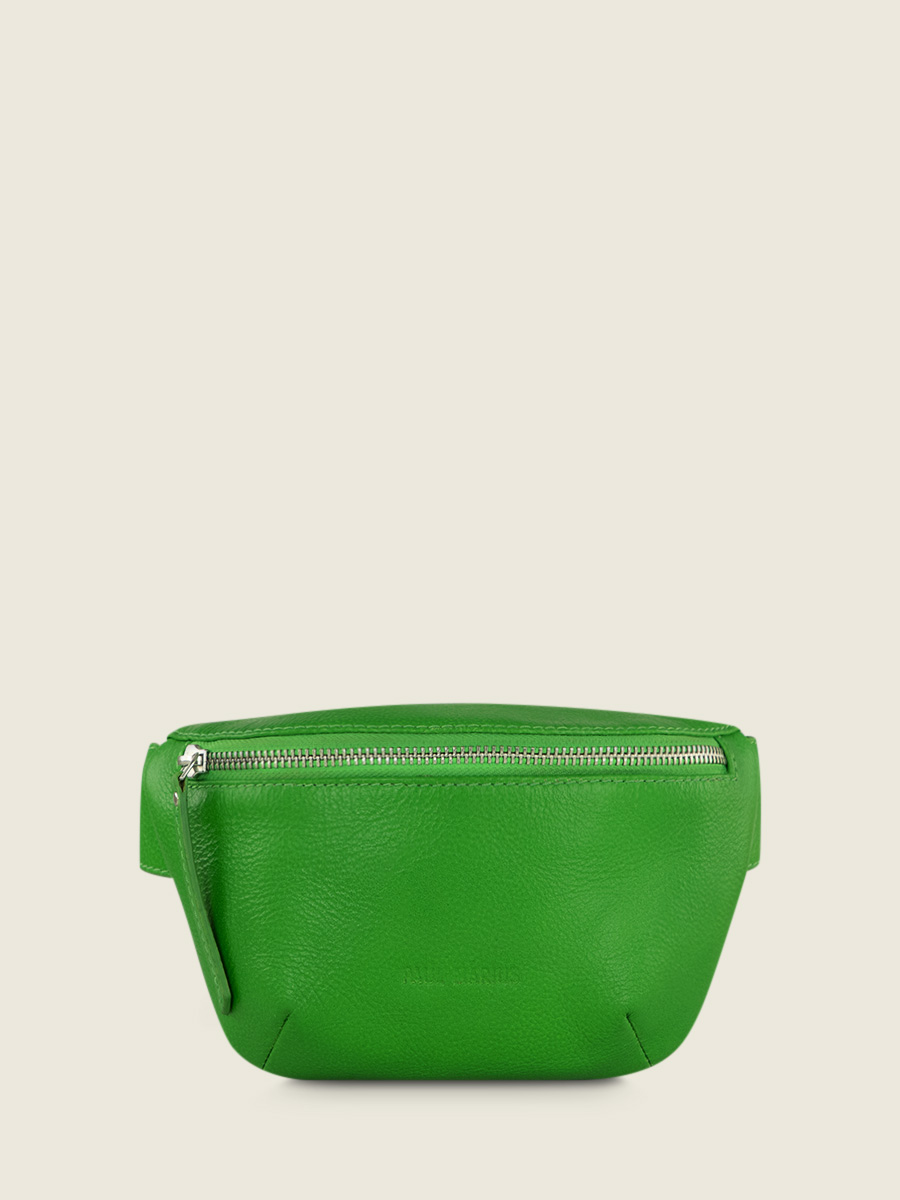 foto-vista-frontal-bolsa-banana-cuero-verde-labanane-xs-neon-paul-marius-m503xs-ne-gr