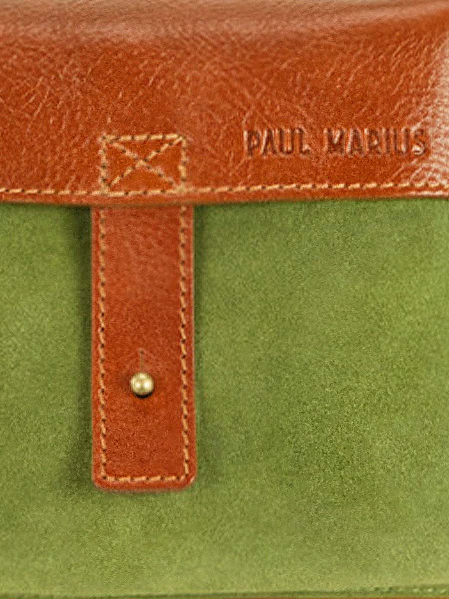 foto-vista-zoom-material-maletín-cuero-marrón-caqui-lecolporteur-nomade-paul-marius-m404-oco-gr
