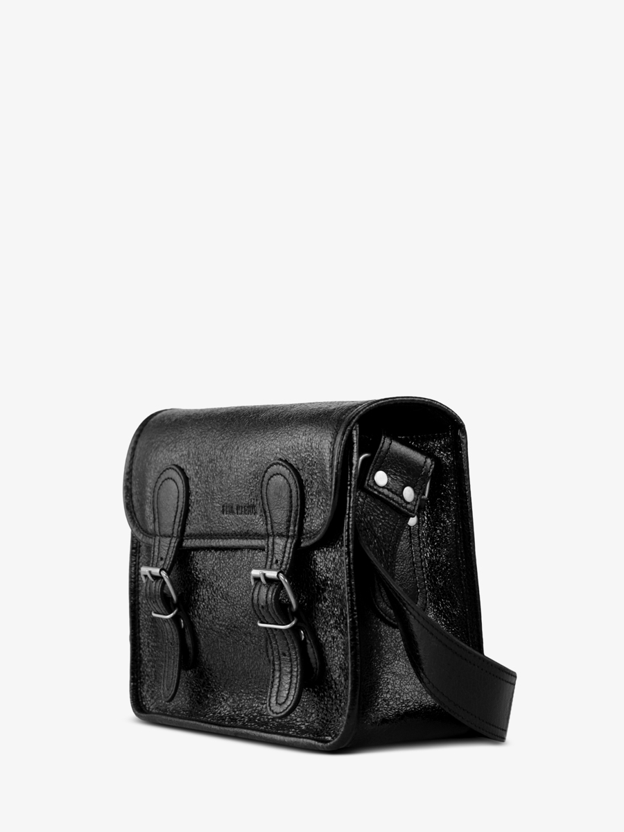 bolso bandolera negro brillante lasacoche-s-eclipse vista lateral m02s10 m-b