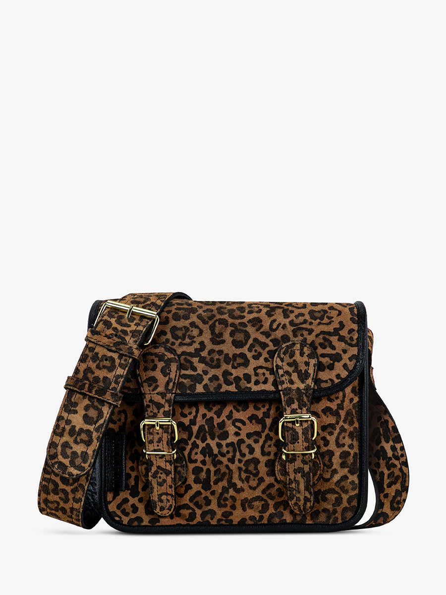 bolso bandolera lasacoche s leopard negro vista frontal m02s10 lp b