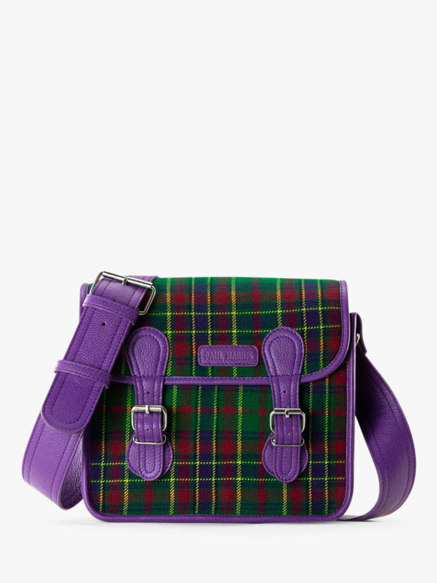 foto-vista-lateral-bolso-bandolera-cuero-tejido-tartan-multicolor-lasacoche-s-versus-paul-marius-m02s10-sco-gr-p