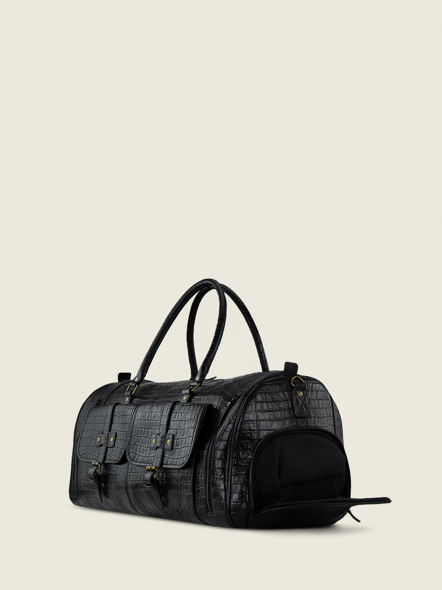 foto-vista-trasera-bolsa-de-viaje-cuero-unisex-negro-le48h-heritage-negro-azabache-paul-marius-m107-cr-b