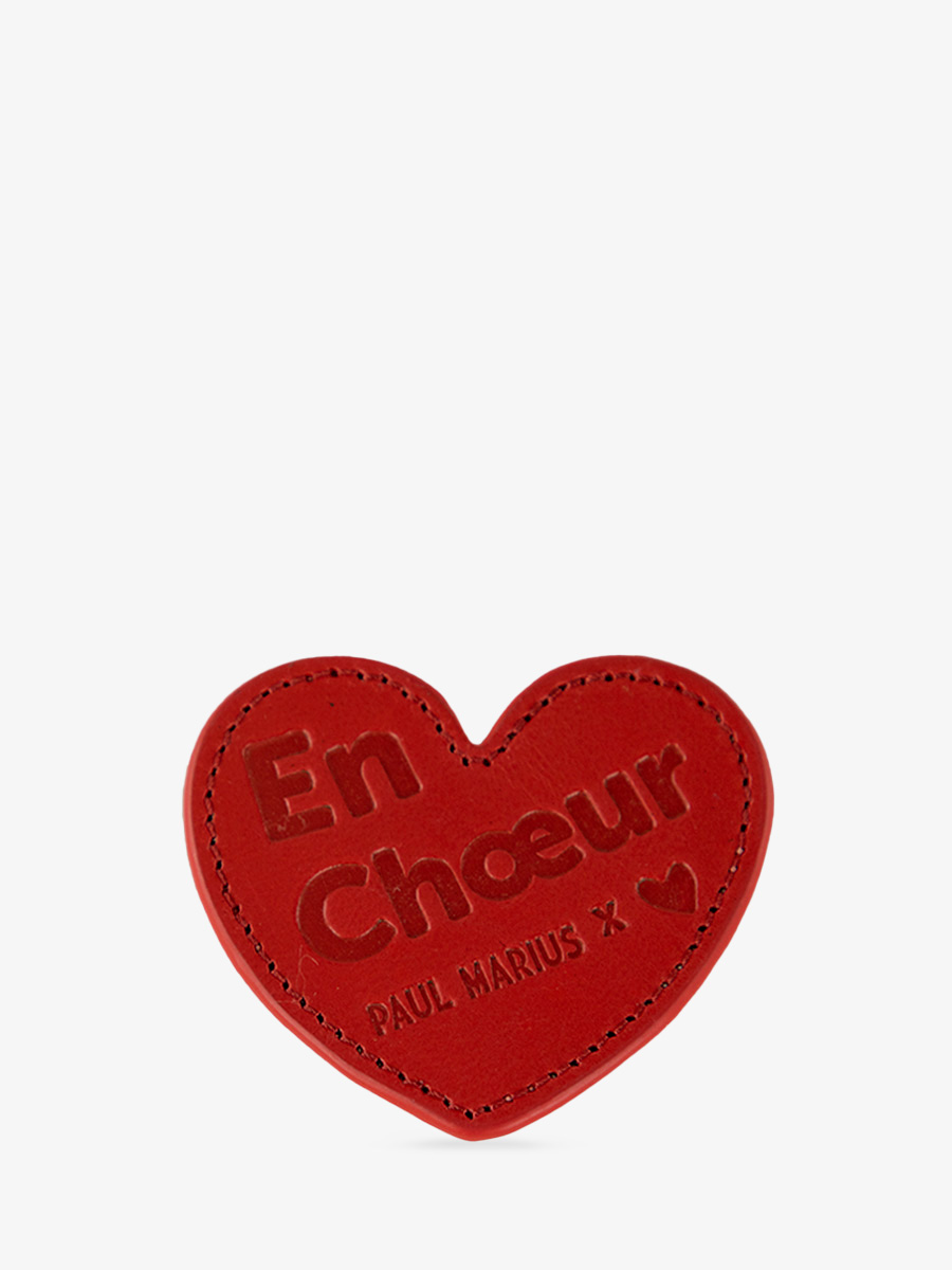 foto-vista-frontal-insignia-cuero-rojo-lebadge-coeur-enchoeur-rouge-paul-marius-hb-r