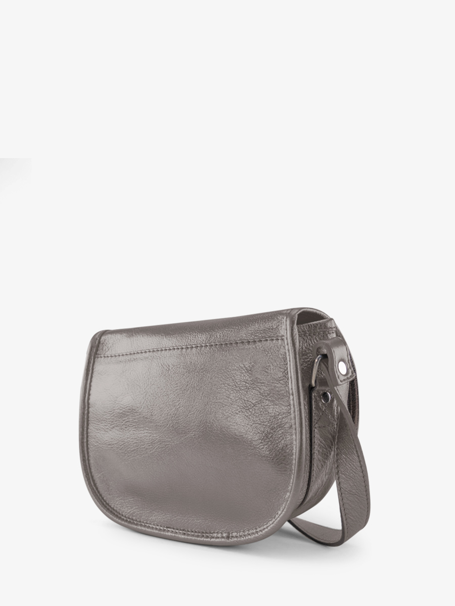 foto-vista-lateral-bolso-bandolera-cuero-plateado-lebohemien-acero-paul-marius-m44-gm