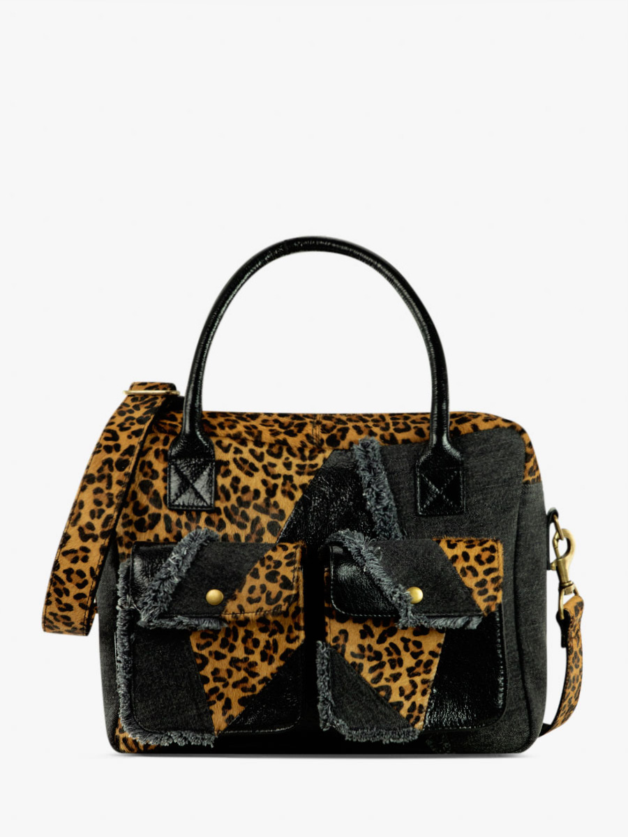 foto-vista-lateral-bolso-mano-cuero-negro-leopardo-ledandy-chimere-denim-negro-paul-marius-w04-ch-b-denim