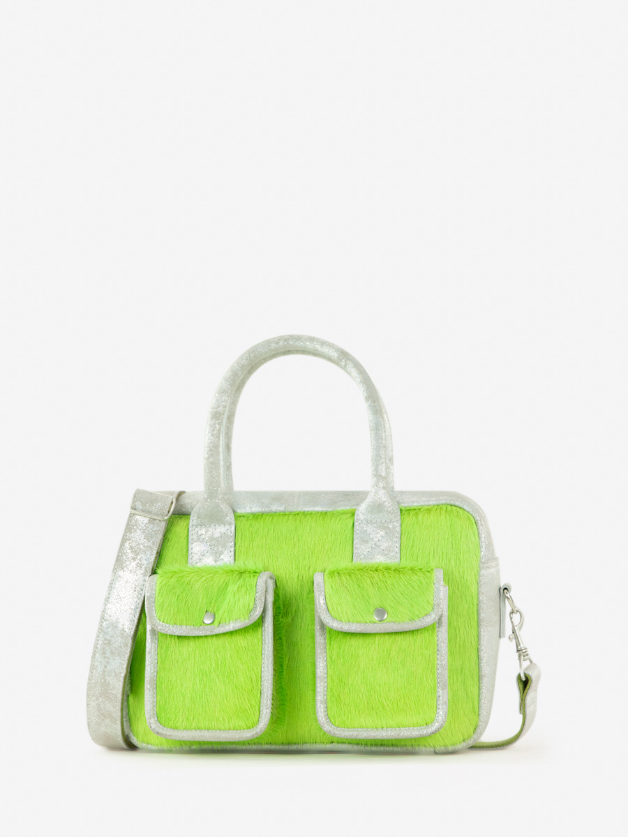 foto-vista-lateral-bolso-de-mano-cuero-verde-ledandy-s-creature-verde-ácido-paul-marius-w04s-crea-s-gr